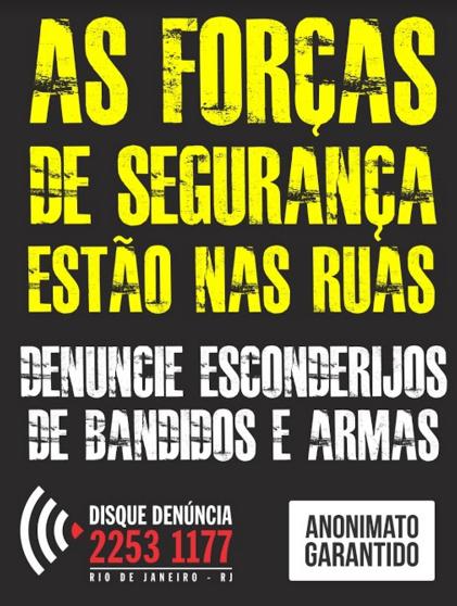 ​Operação no Complexo do Lins [DISQUE DENÚNCIA RIO E FORÇAS DE SEGURANÇA]